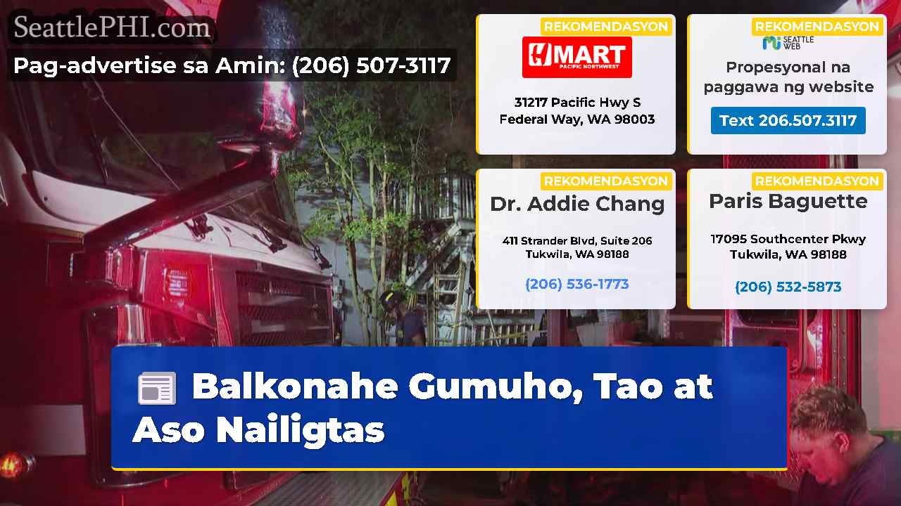 Balkonahe Gumuho, Tao at Aso Nailigtas