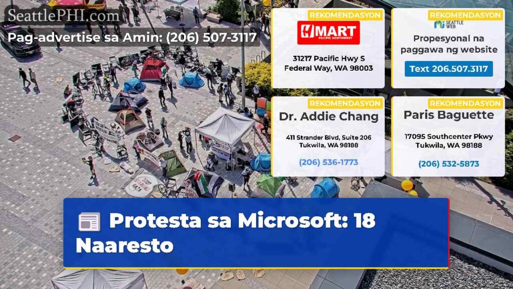 Protesta sa Microsoft: 18 Naaresto