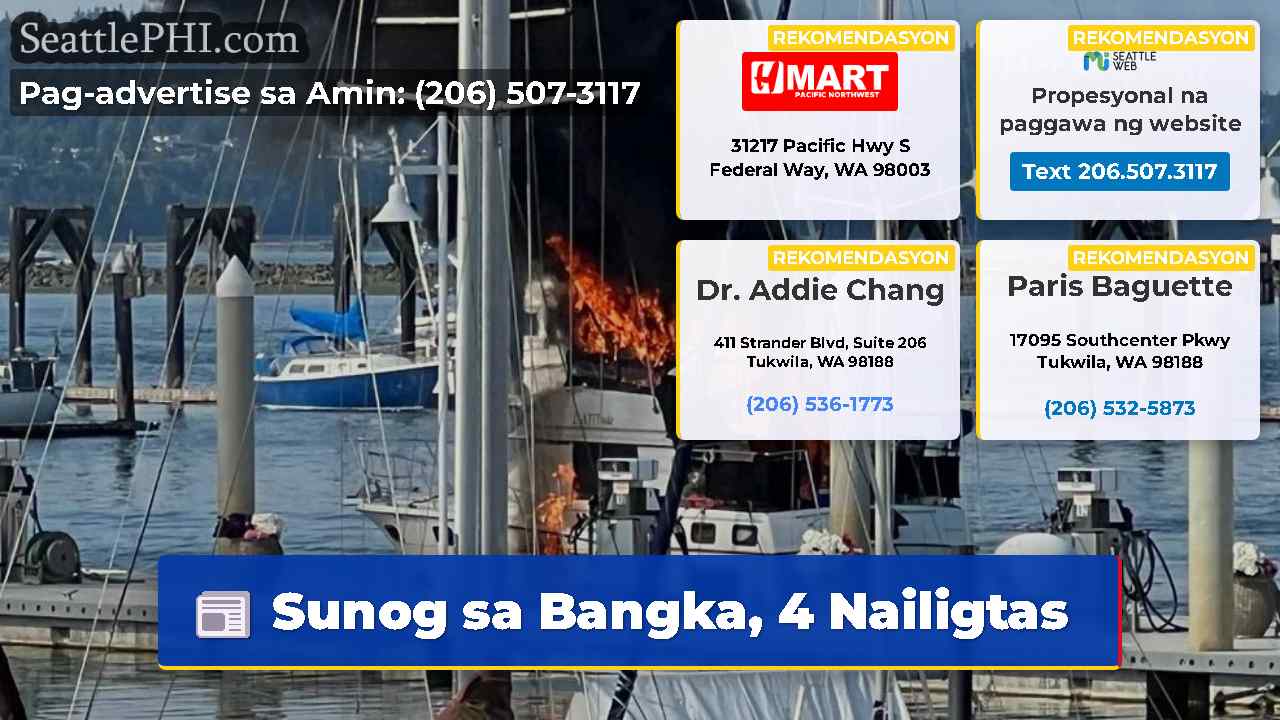 Sunog sa Bangka, 4 Nailigtas