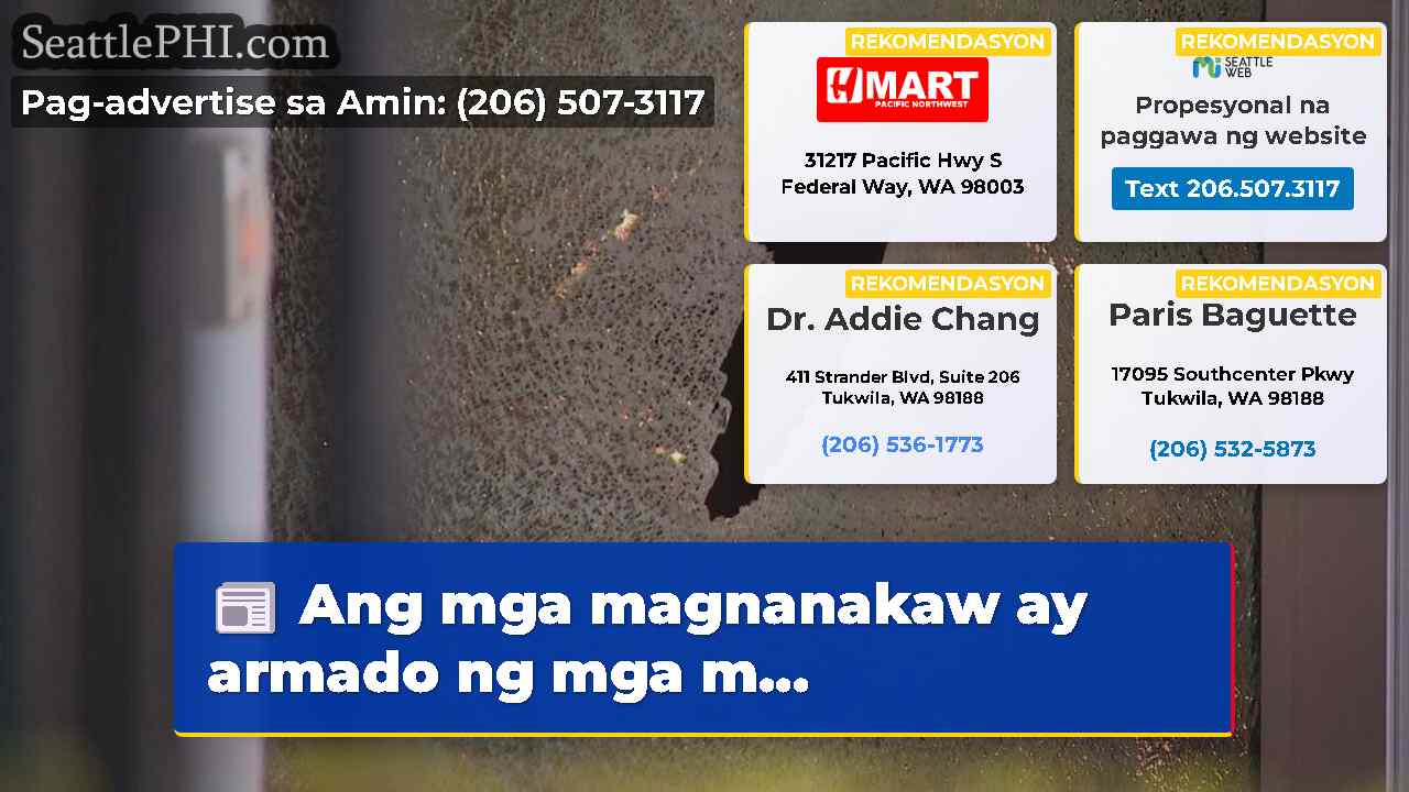 Ang mga magnanakaw ay armado ng mga m...