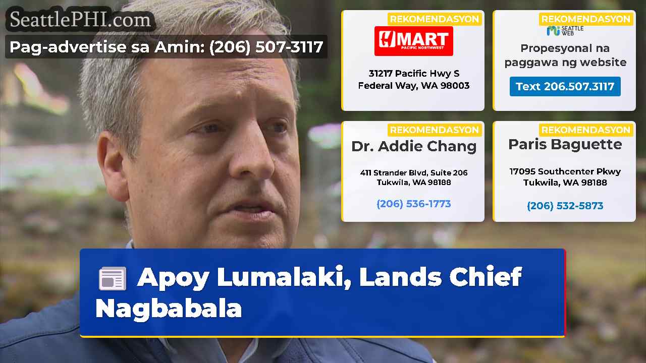 Apoy Lumalaki, Lands Chief Nagbabala
