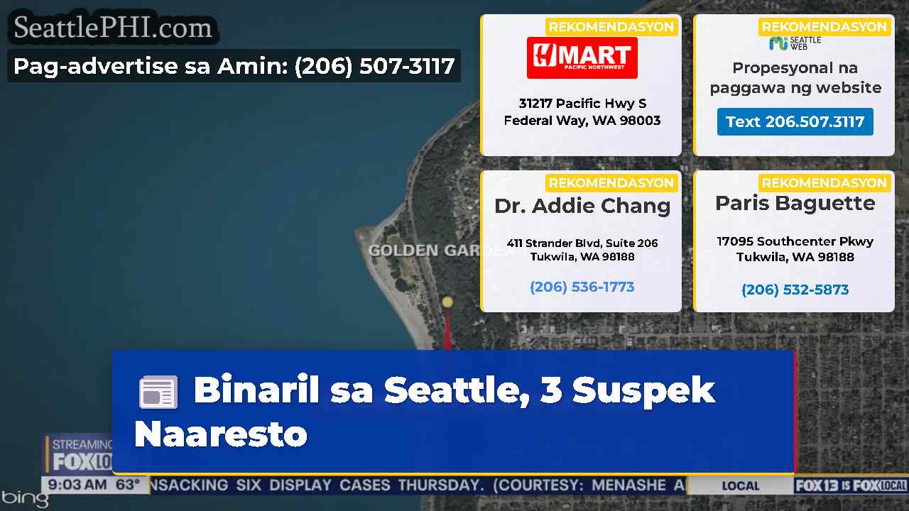 Binaril sa Seattle 3 Suspek Naaresto