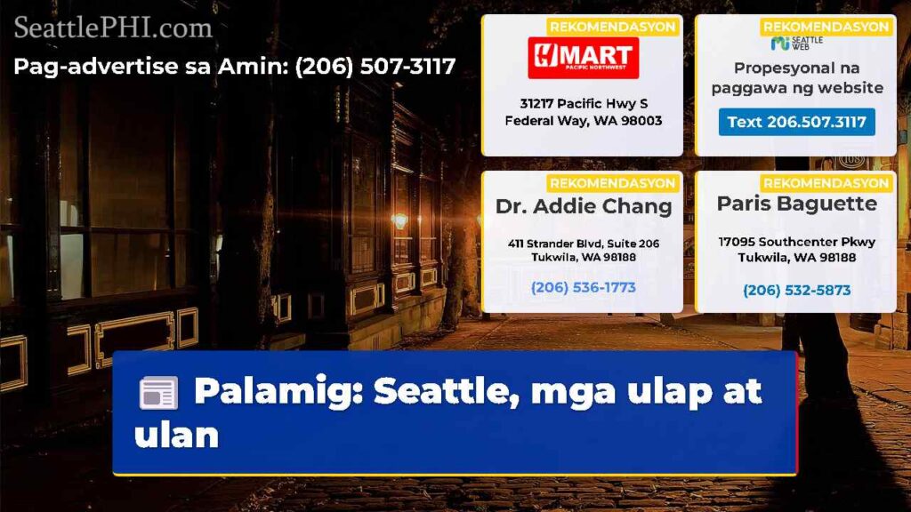 Palamig: Seattle, mga ulap at ulan