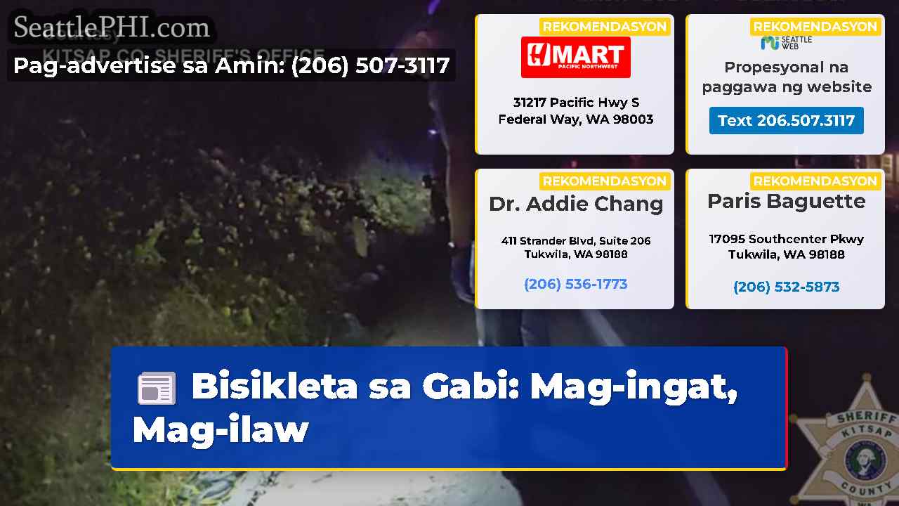 Bisikleta sa Gabi: Mag-ingat, Mag-ilaw