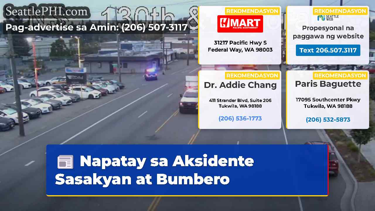 Napatay sa Aksidente Sasakyan at Bumbero