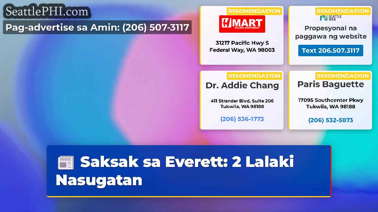 Saksak sa Everett 2 Lalaki Nasugatan