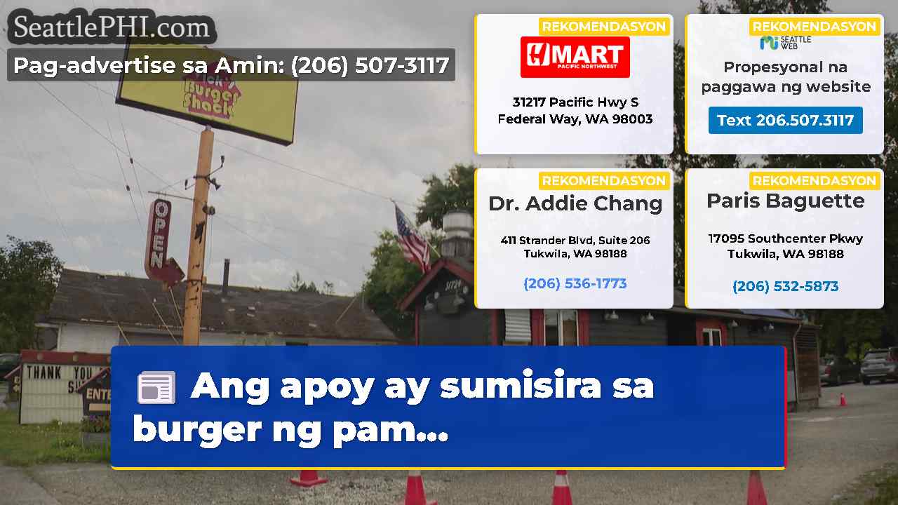 Ang apoy ay sumisira sa burger ng pam…