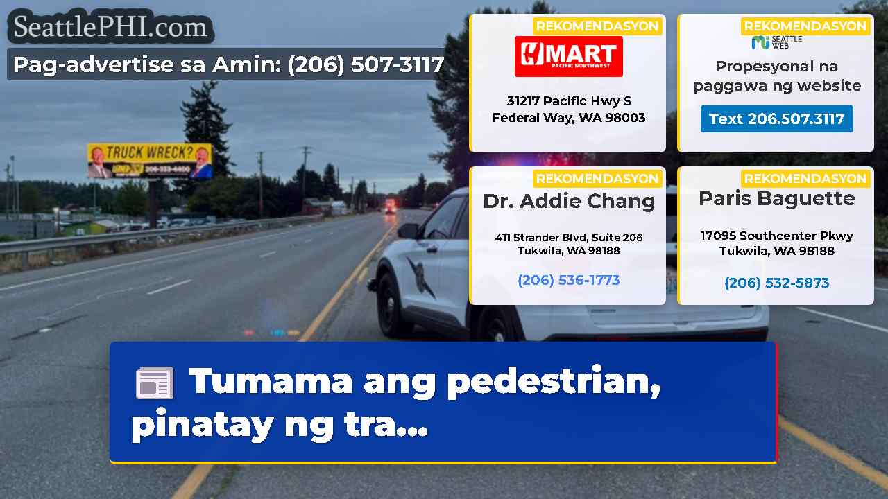Tumama ang pedestrian pinatay ng tra…