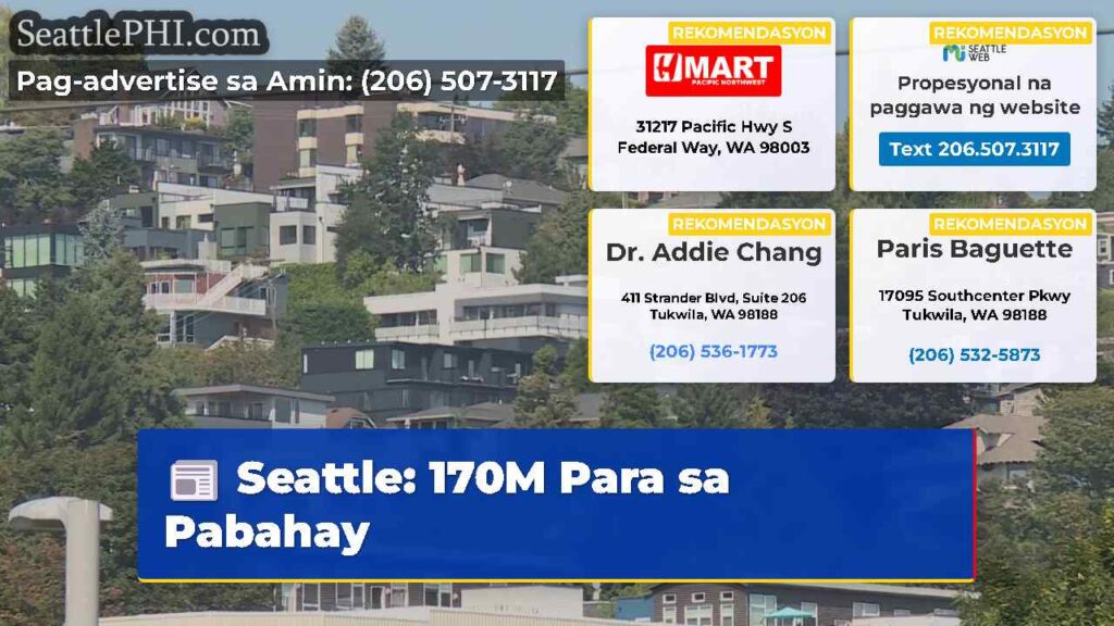 Seattle: 170M Para sa Pabahay