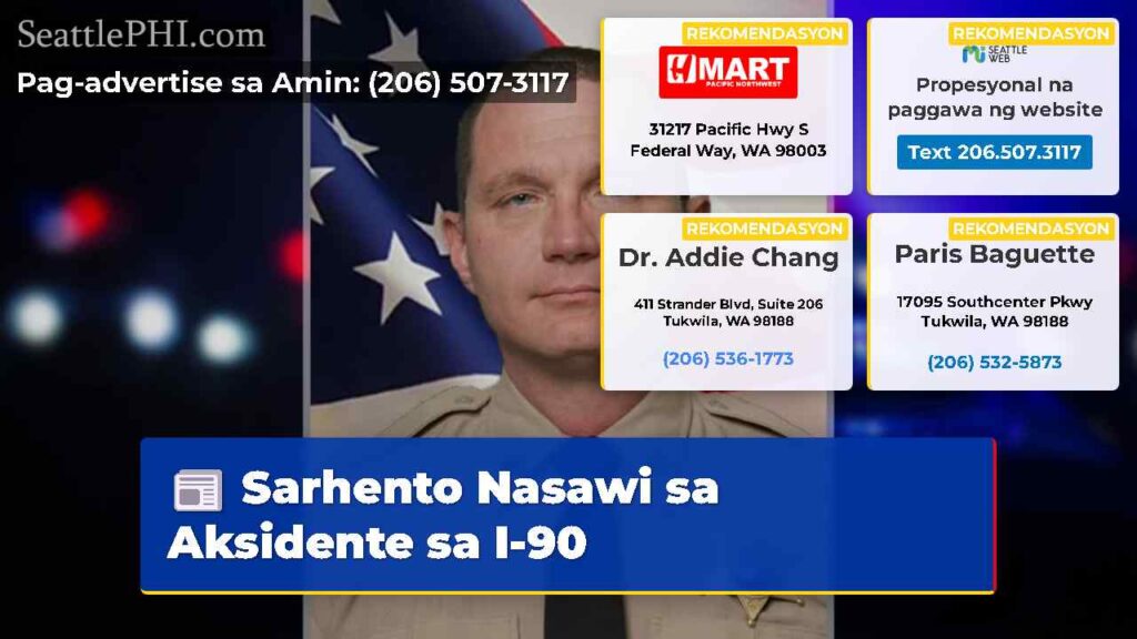 Sarhento Nasawi sa Aksidente sa I-90