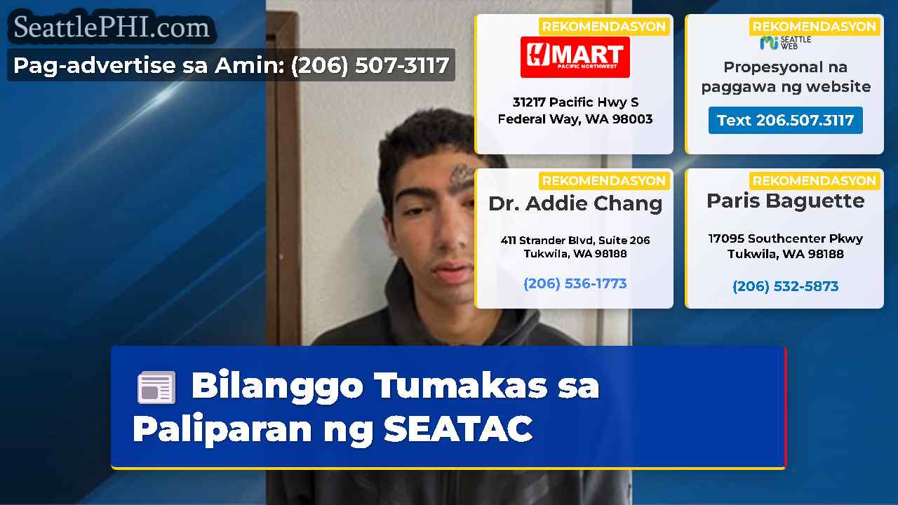 Bilanggo Tumakas sa Paliparan ng SEATAC