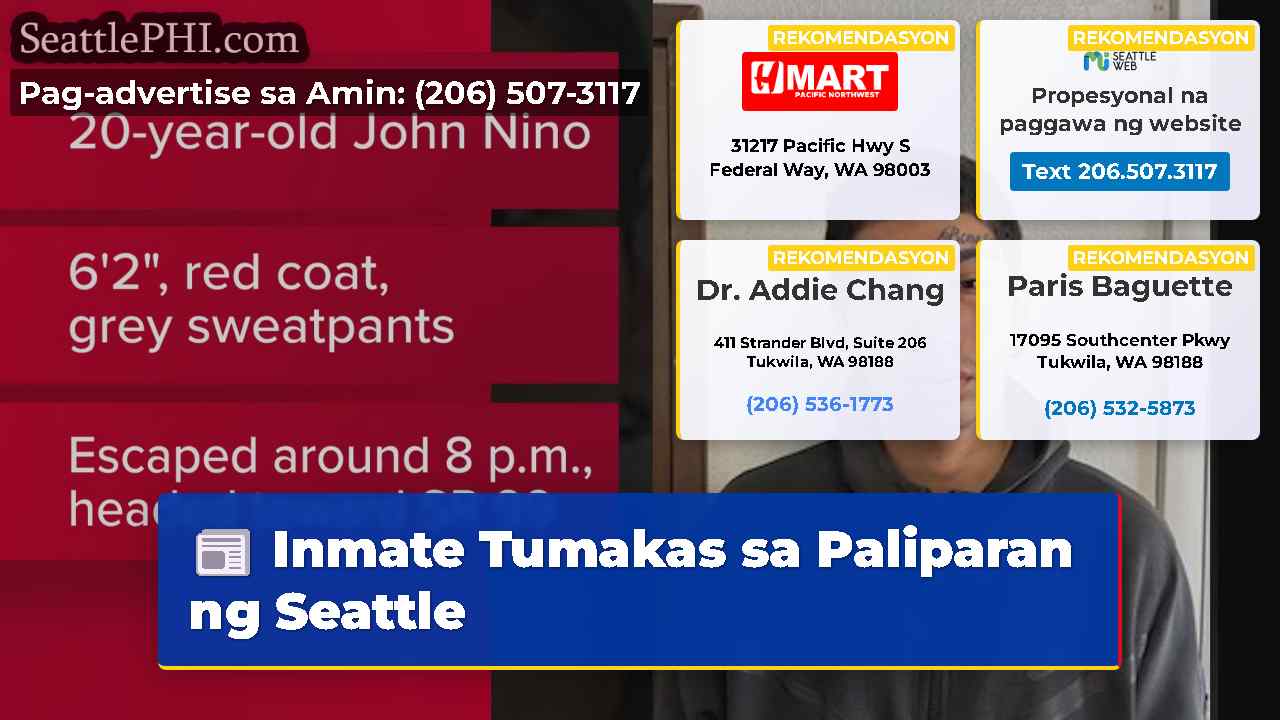 Inmate Tumakas sa Paliparan ng Seattle