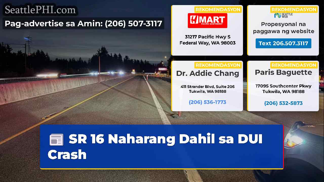 SR 16 Naharang Dahil sa DUI Crash
