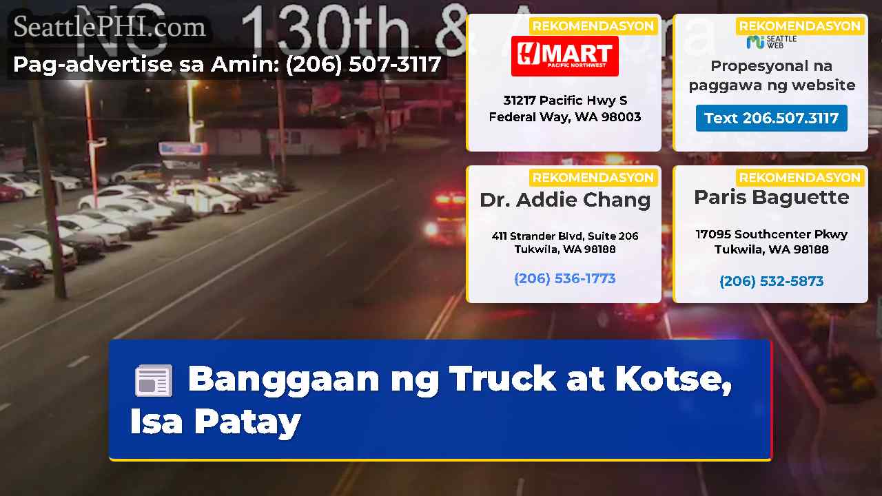 Banggaan ng Truck at Kotse, Isa Patay