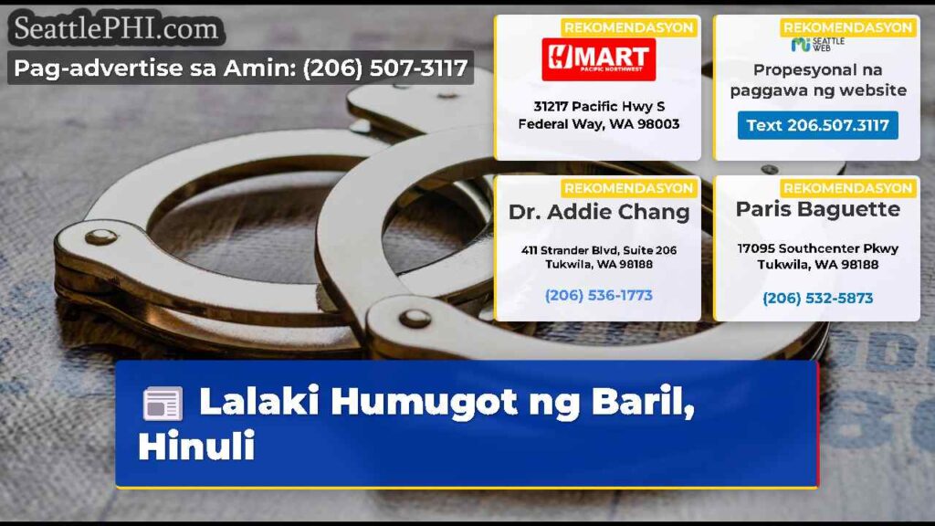 Lalaki Humugot ng Baril, Hinuli
