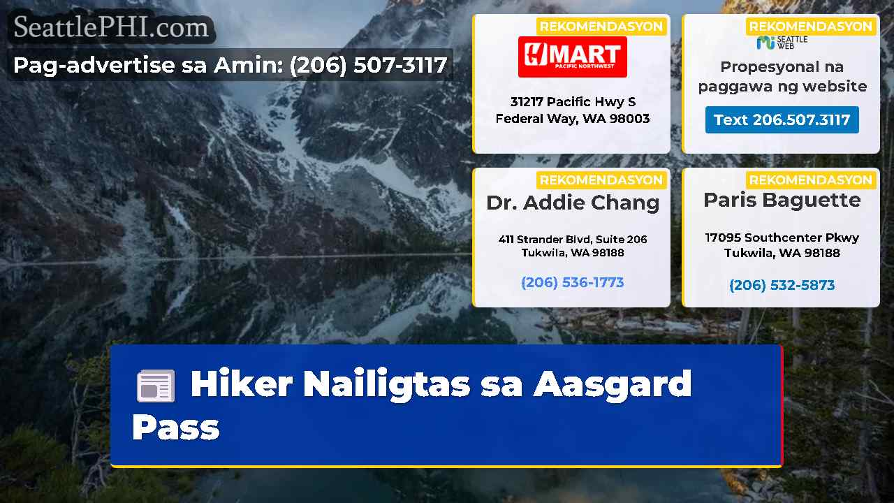 Hiker Nailigtas sa Aasgard Pass
