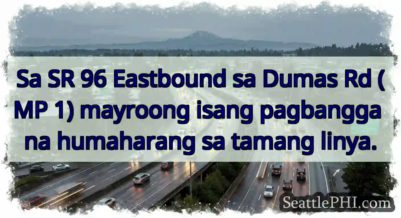 Sa SR 96 Eastbound sa Dumas Rd (MP 1) mayroong