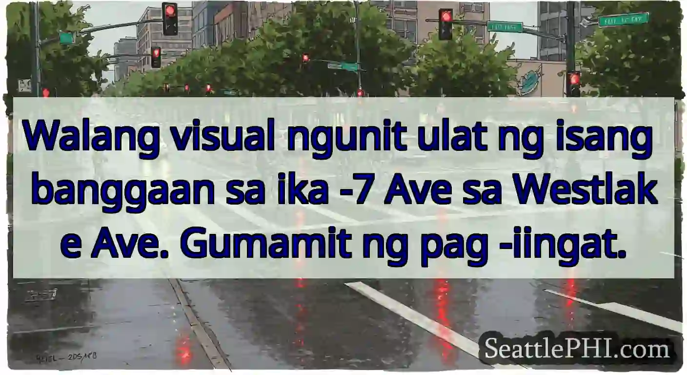 Walang visual ngunit ulat ng isang banggaan sa