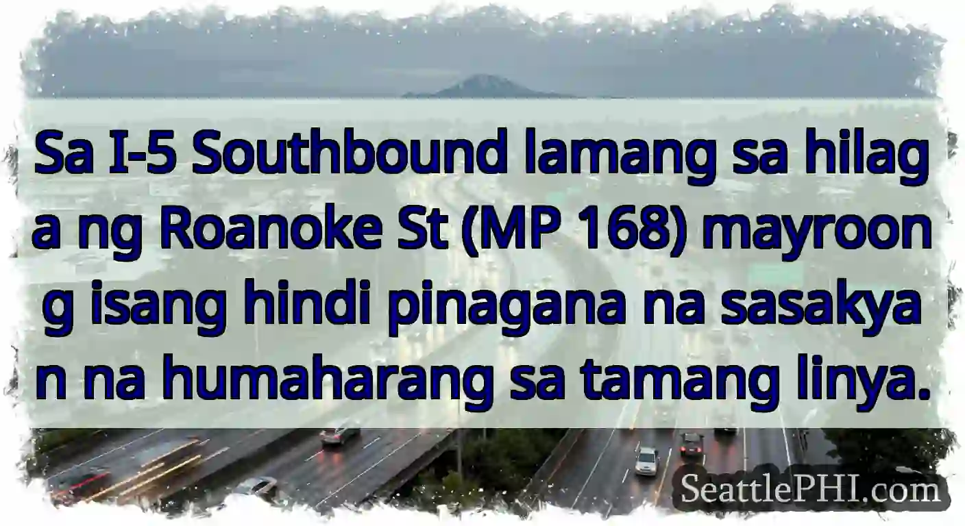 Sa I-5 Southbound lamang sa hilaga ng Roanoke St