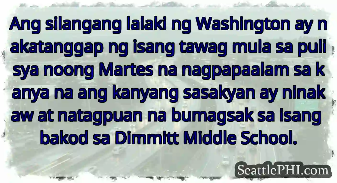 Ang silangang lalaki ng Washington ay nakatanggap