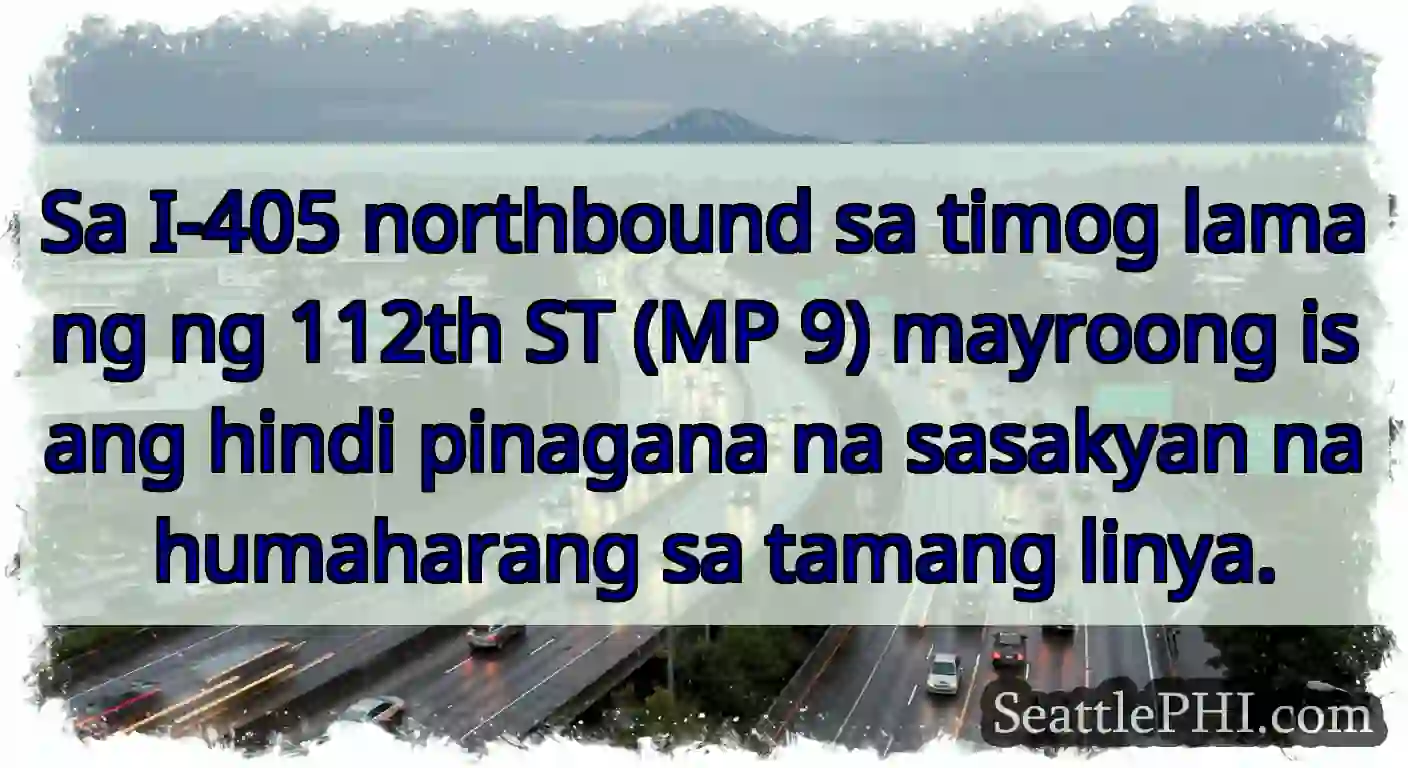 Sa I-405 northbound sa timog lamang ng 112th ST