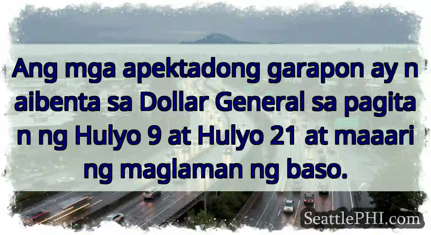 Ang mga apektadong garapon ay naibenta sa Dollar