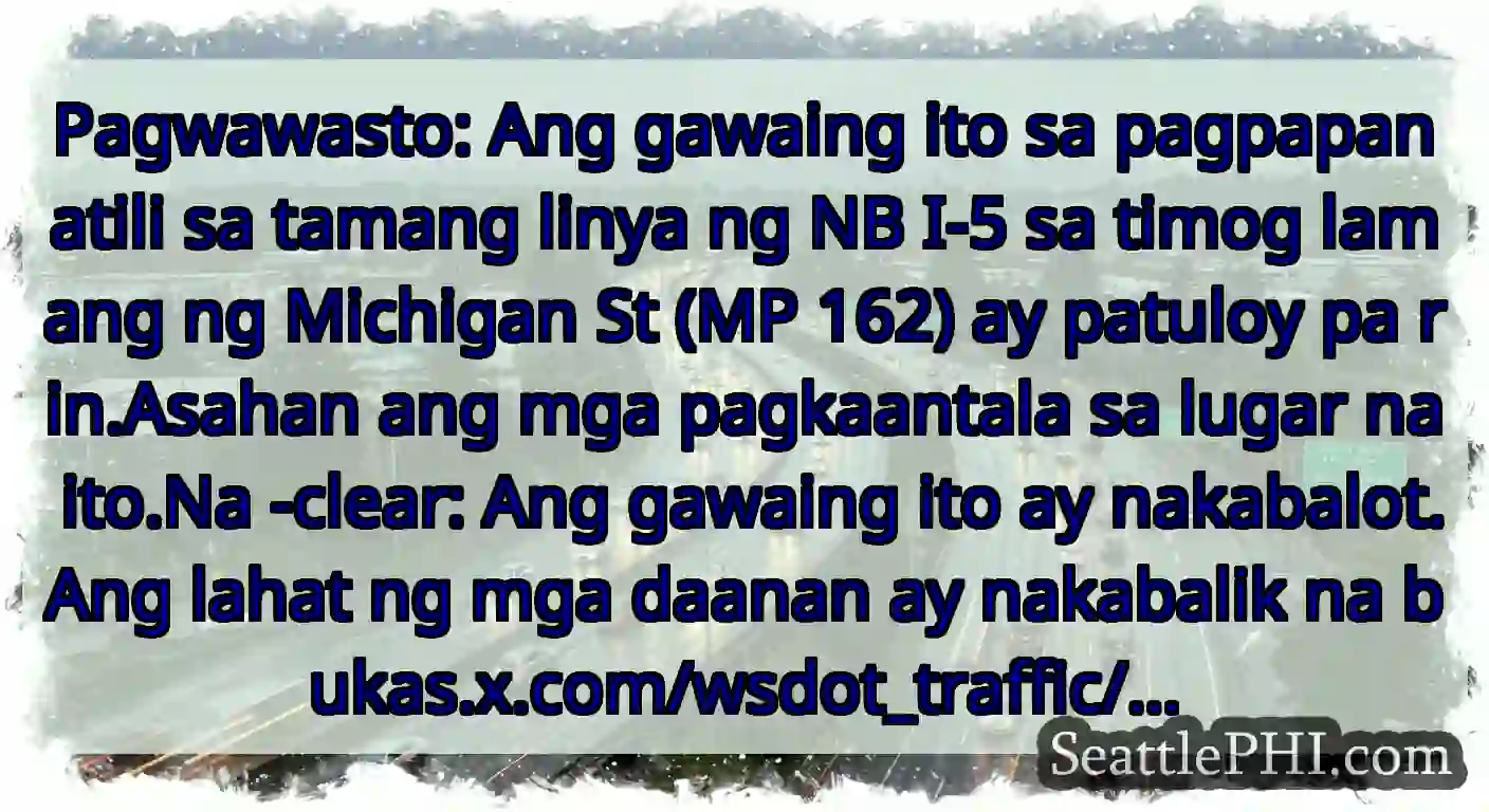 Pagwawasto: Ang gawaing ito sa pagpapanatili sa