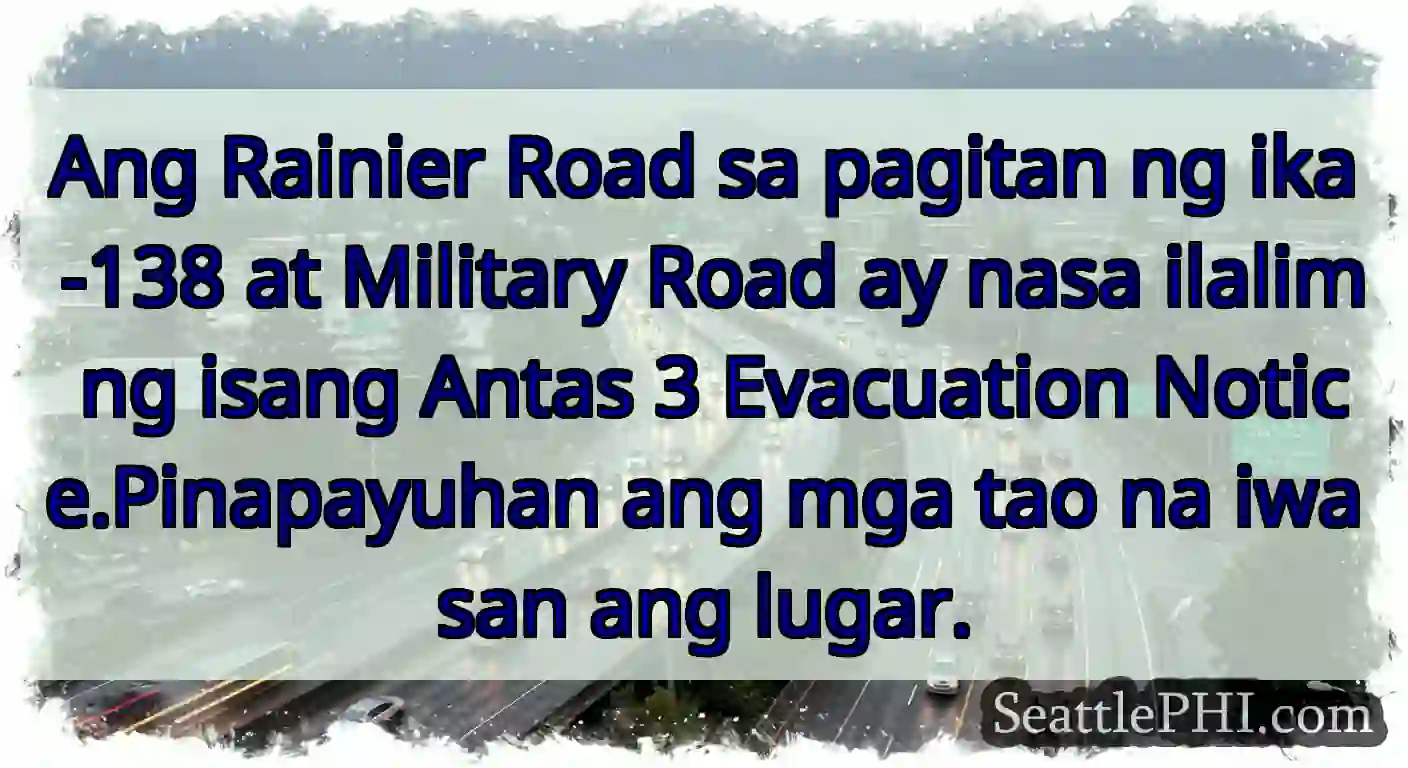 Ang Rainier Road sa pagitan ng ika -138 at