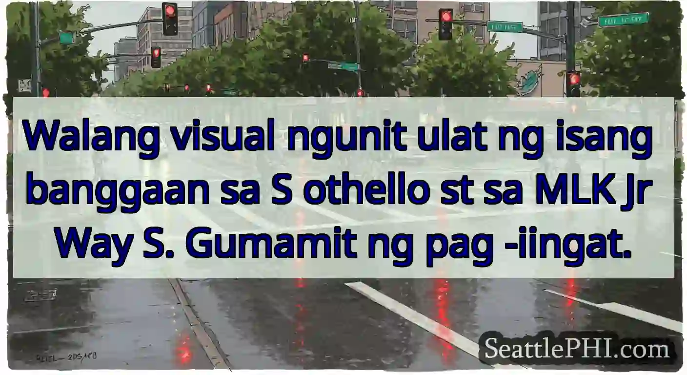 Walang visual ngunit ulat ng isang banggaan sa S