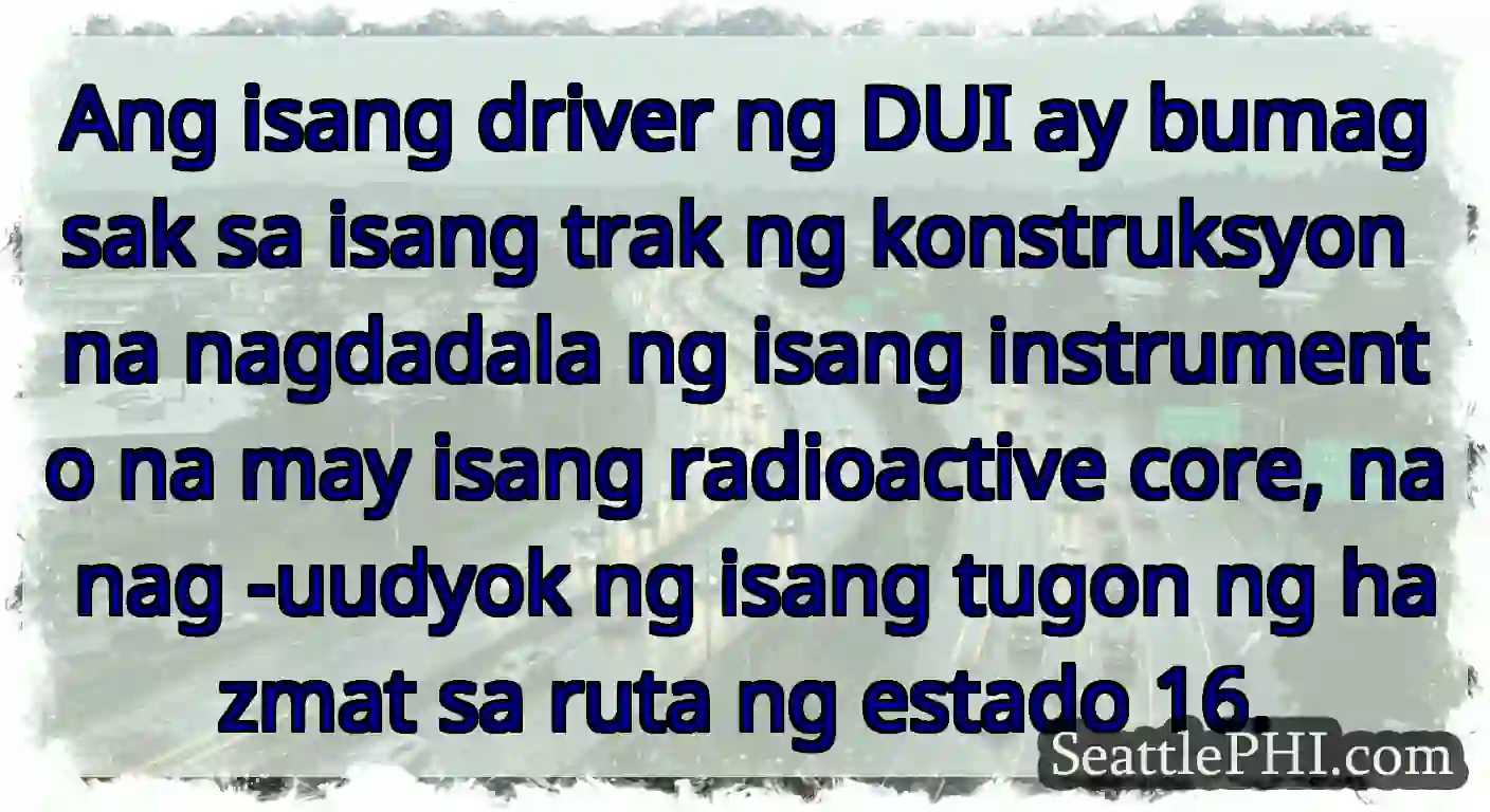Ang isang driver ng DUI ay bumagsak sa isang trak