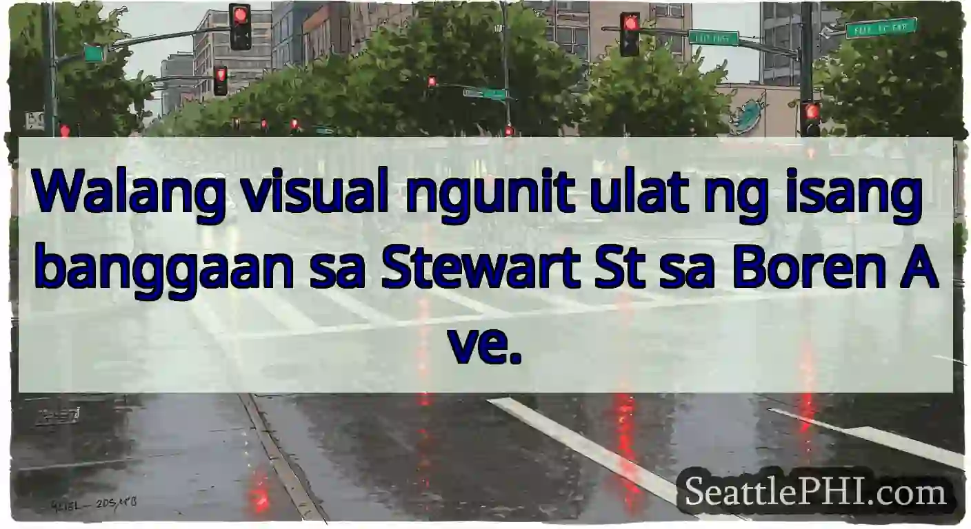 Walang visual ngunit ulat ng isang banggaan sa