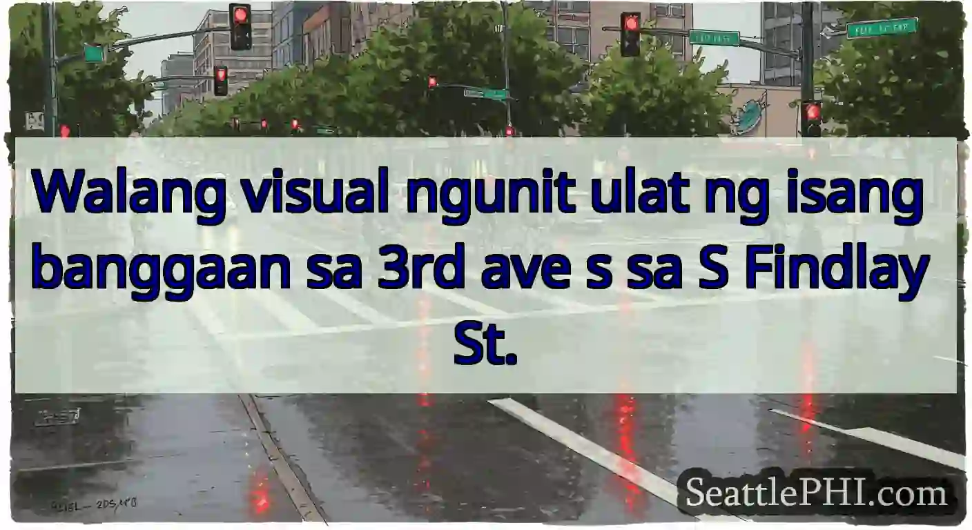 Walang visual ngunit ulat ng isang banggaan sa