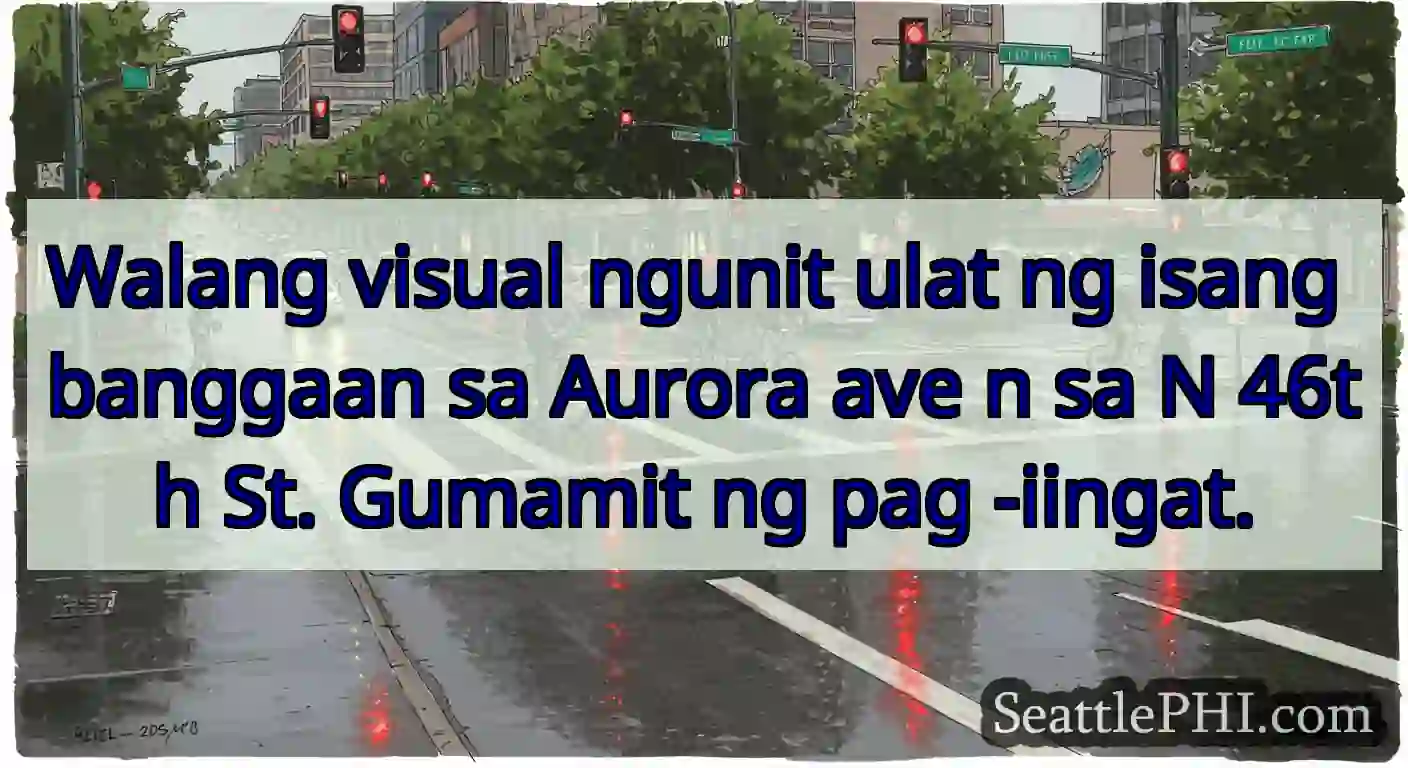 Walang visual ngunit ulat ng isang banggaan sa