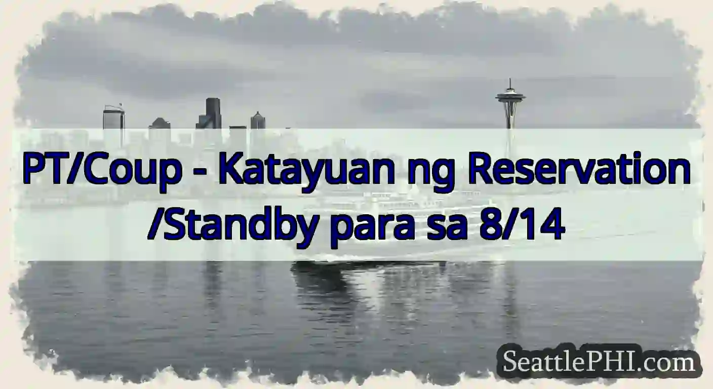 PT/Coup - Katayuan ng Reservation/Standby para sa