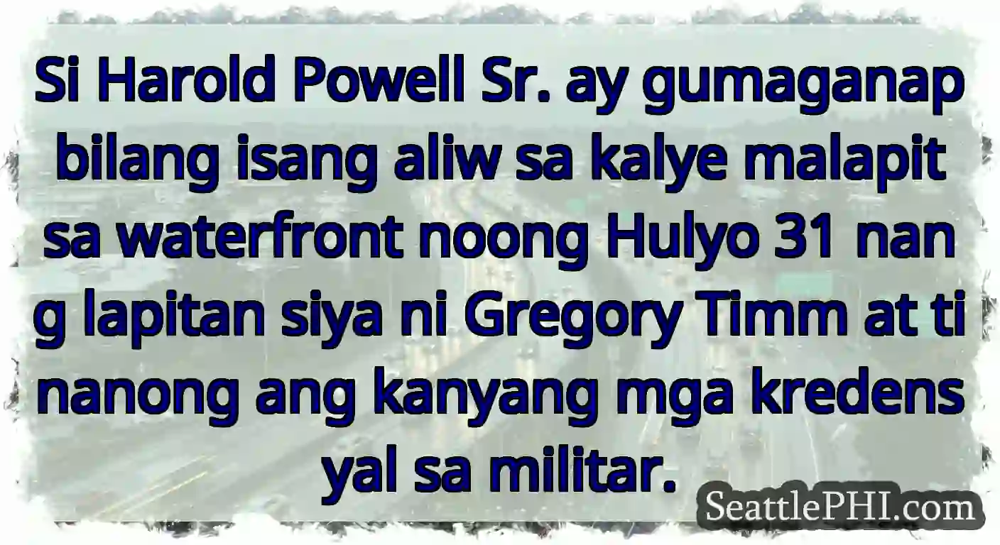 Si Harold Powell Sr. ay gumaganap bilang isang