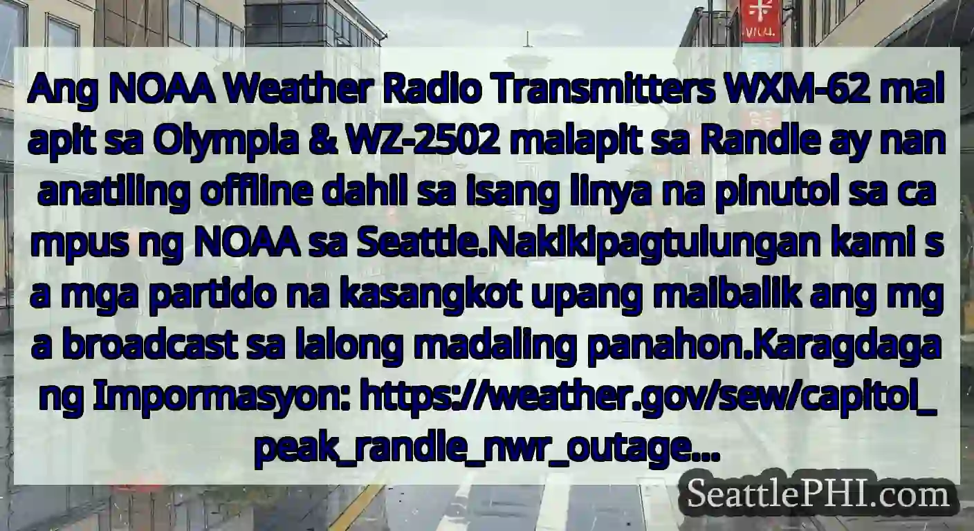 Ang NOAA Weather Radio Transmitters WXM-62