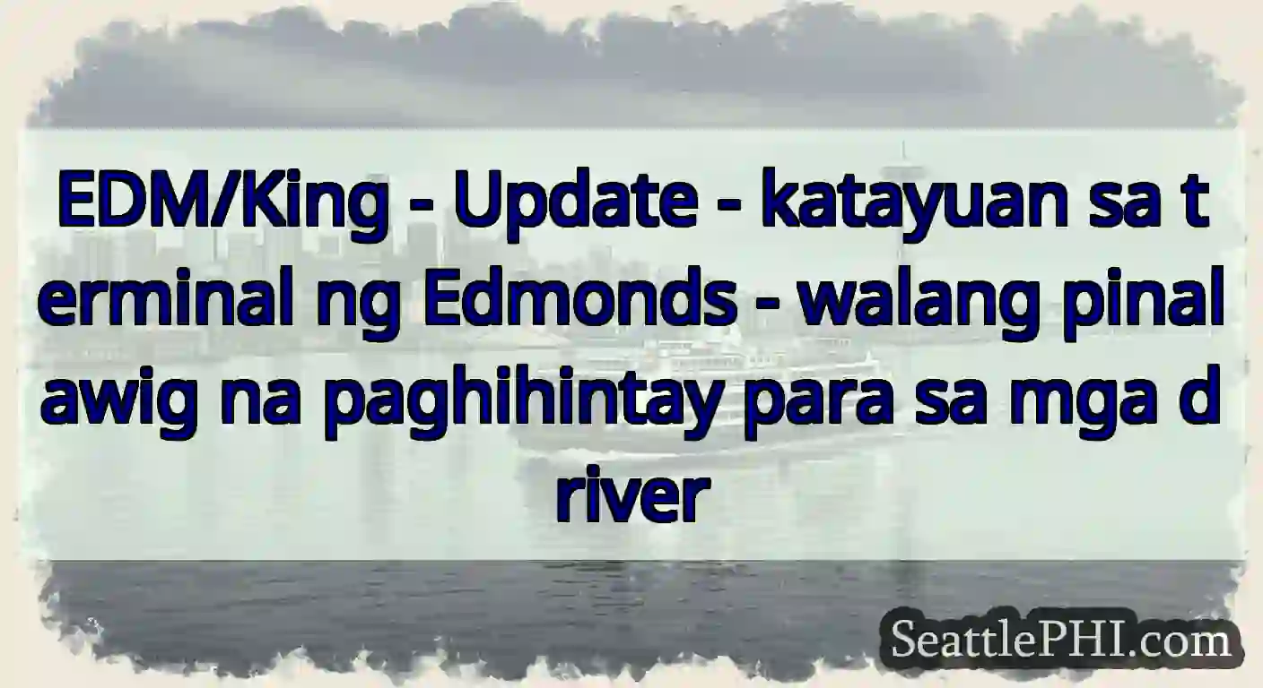 EDM/King - Update - katayuan sa terminal ng
