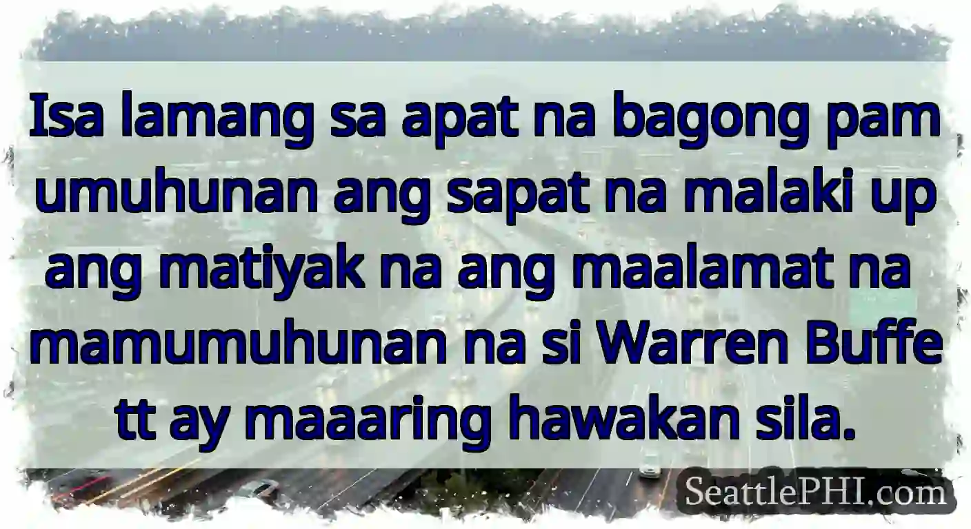 Isa lamang sa apat na bagong pamumuhunan ang