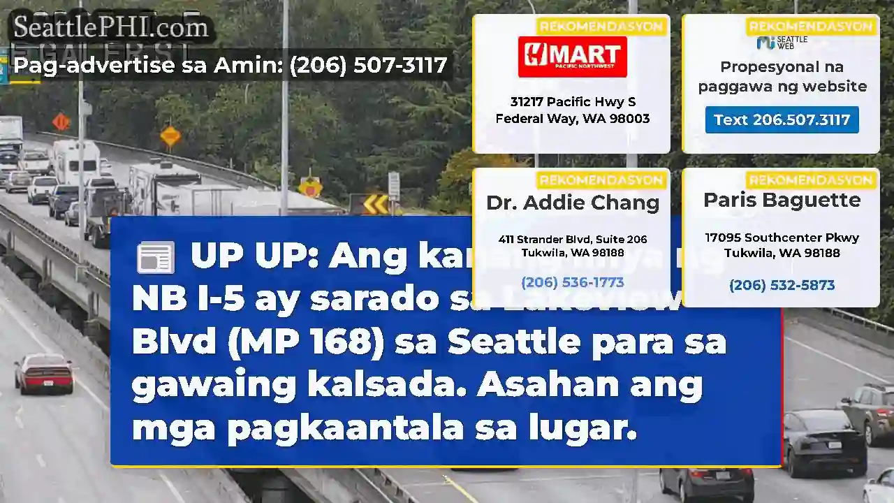 UP UP: Ang kanang linya ng NB I-5 ay sarado sa