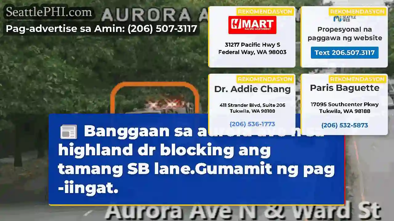 Banggaan sa aurora ave n sa highland dr blocking