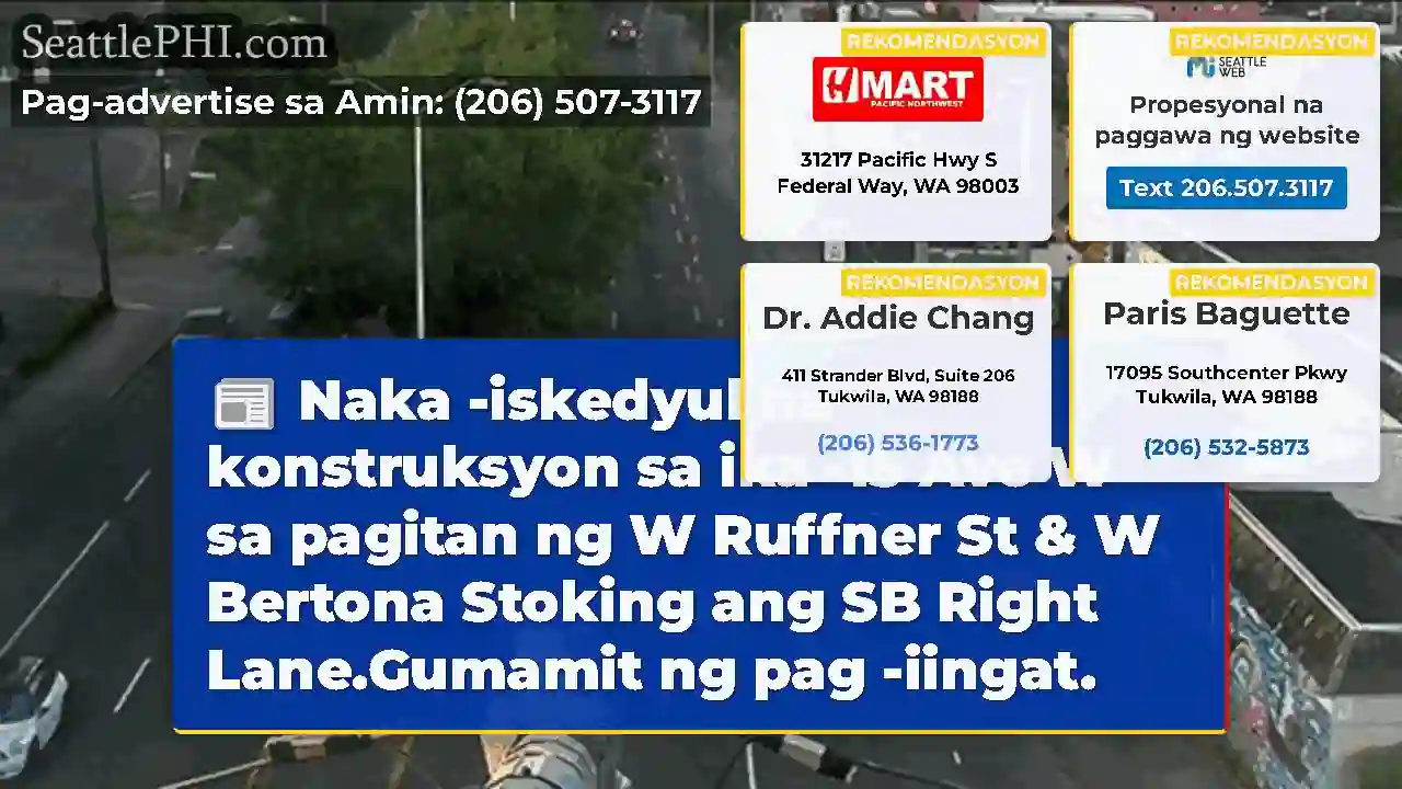 Naka -iskedyul na konstruksyon sa ika -15 Ave W