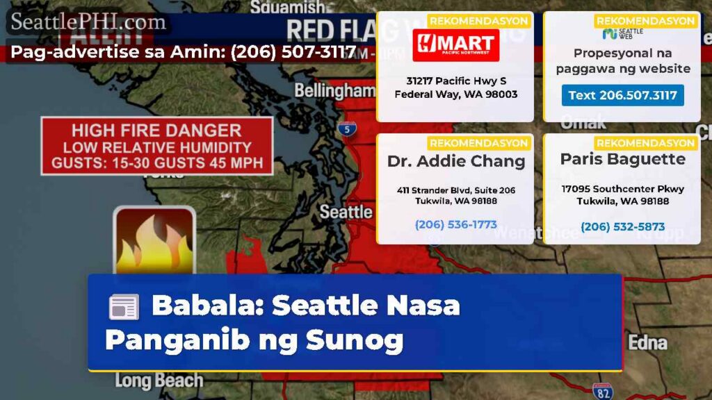 Babala: Seattle Nasa Panganib ng Sunog