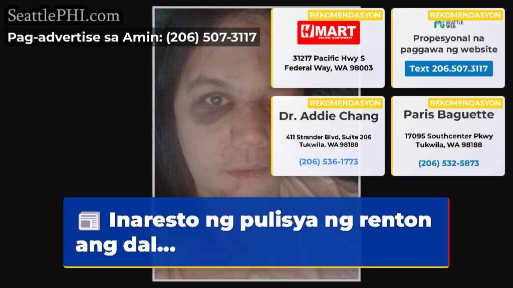 Inaresto ng pulisya ng renton ang dal...