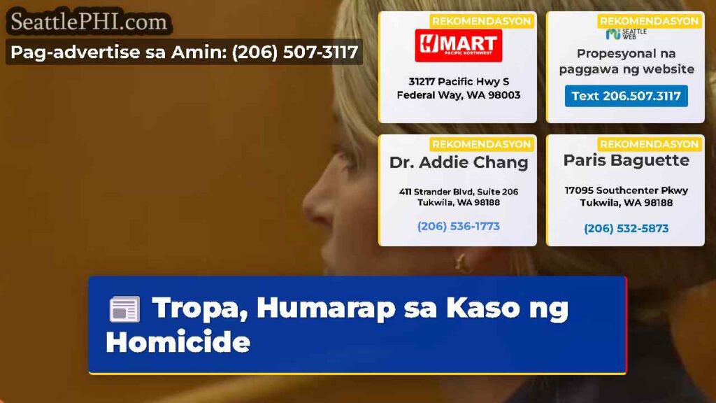 Tropa, Humarap sa Kaso ng Homicide