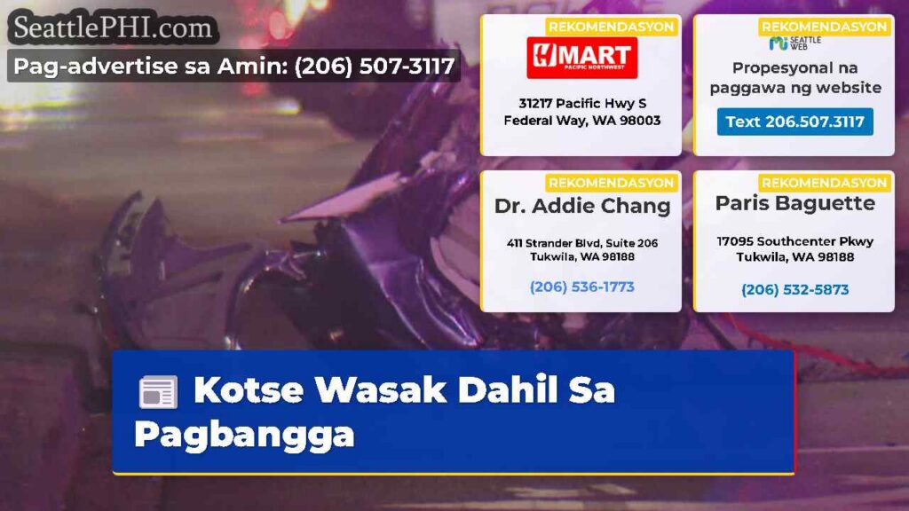 Kotse Wasak Dahil Sa Pagbangga