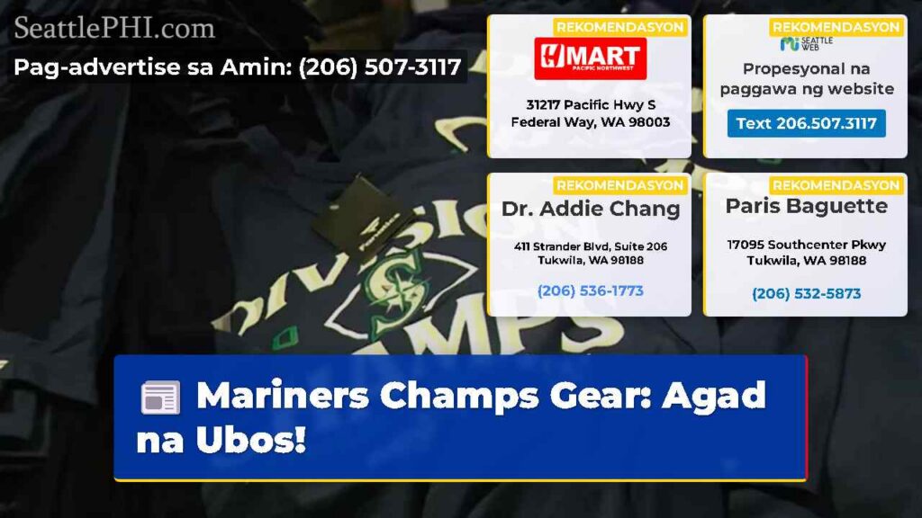 Mariners Champs Gear: Agad na Ubos!
