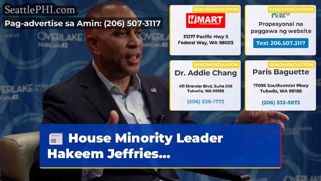 House Minority Leader Hakeem Jeffries...