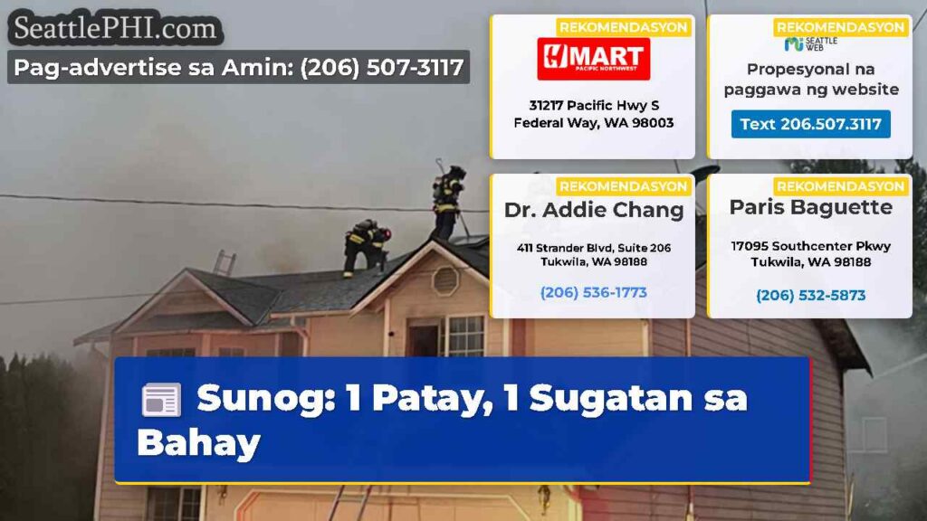 Sunog: 1 Patay, 1 Sugatan sa Bahay
