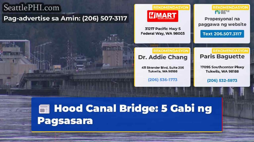 Hood Canal Bridge: 5 Gabi ng Pagsasara