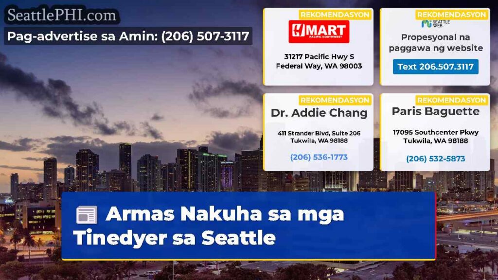 Armas Nakuha sa mga Tinedyer sa Seattle